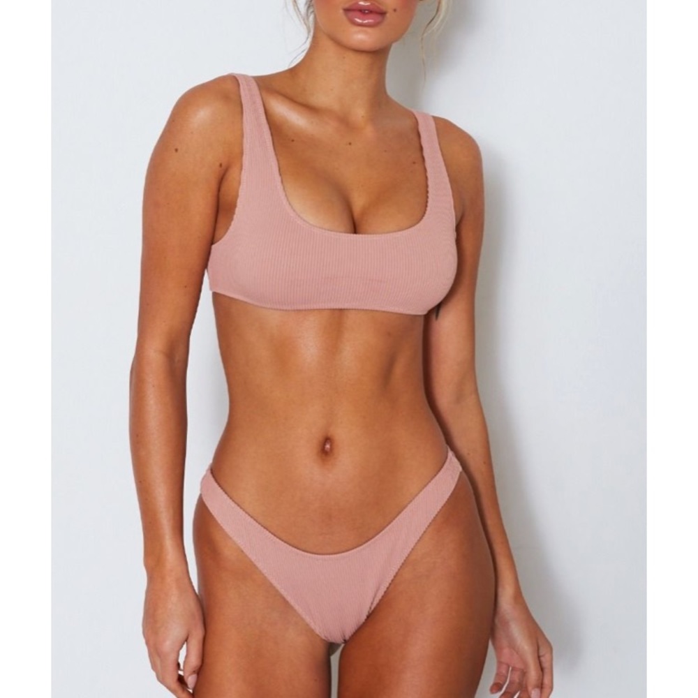 White fox swim Tuscany ribbed medium